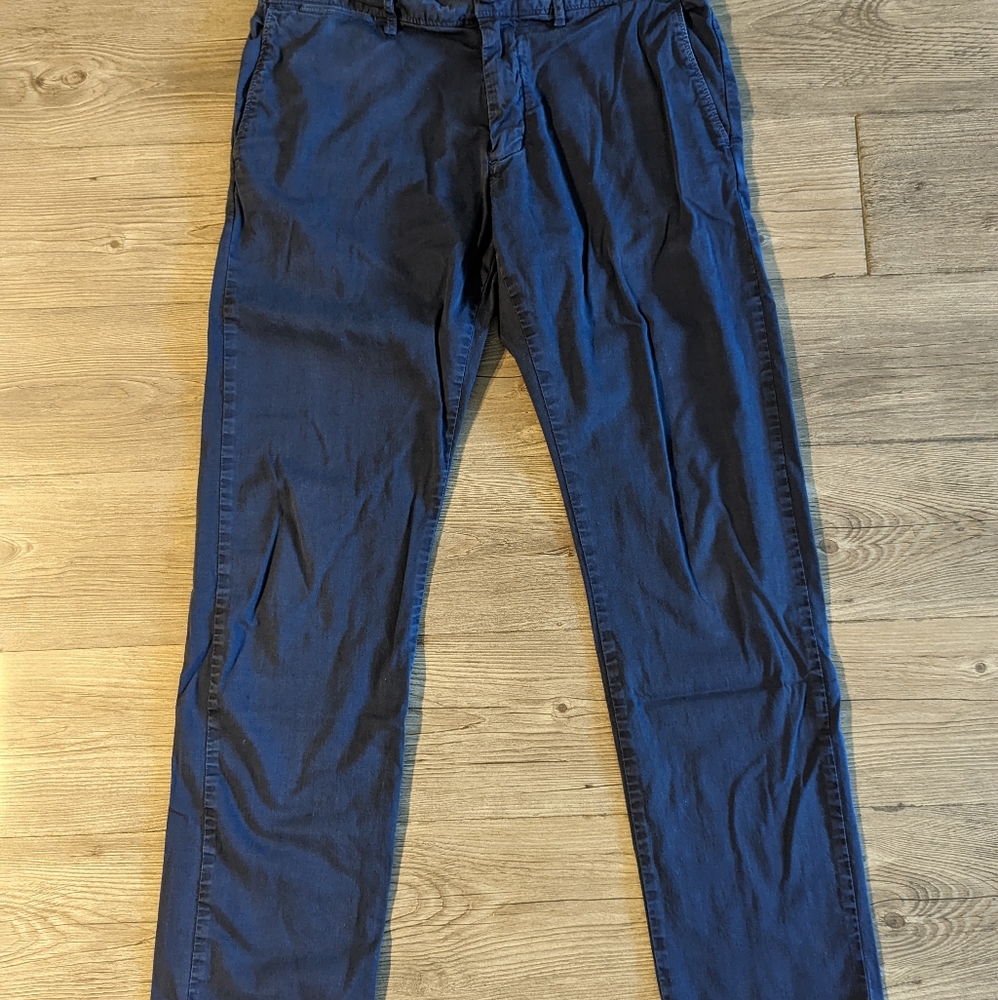 J Crew Slim Navy Blue Stretch Chinos Size 32x32